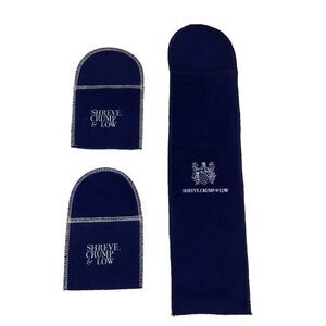 SHREVE CRUMP & LOW Sterling Silver Anti Tarnish Storage Flap Bags 11x3 3x3 Lot/3